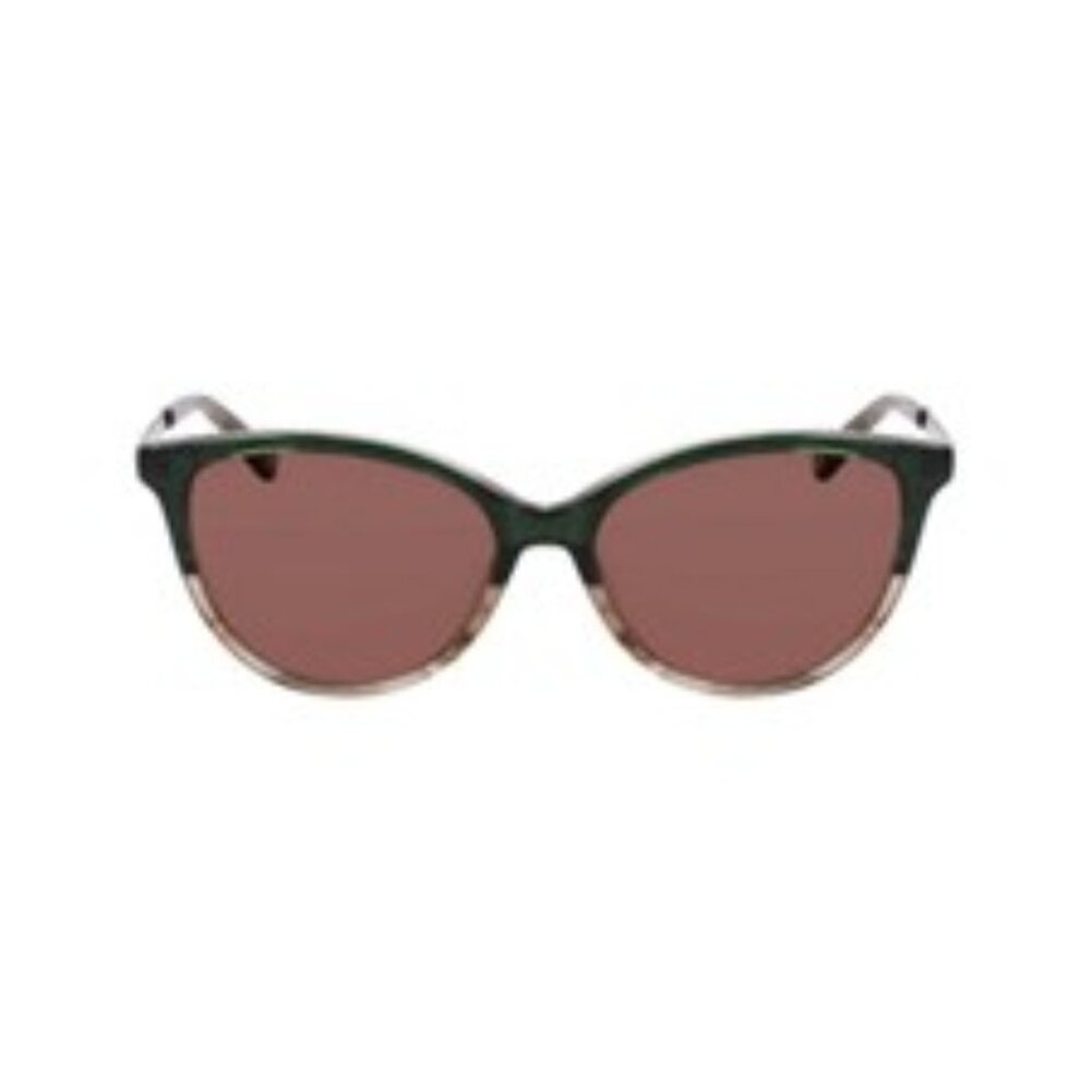 BRAND NEW Anne Klein Two-Tone Olive and Gold Sunglasses with Case